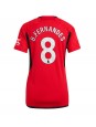 Manchester United Bruno Fernandes #8 Replika Hemmakläder Dam 2023-24 Kortärmad